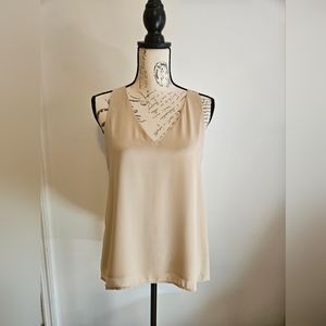 Forever21 Beige sleeveless blouse lined Size S
